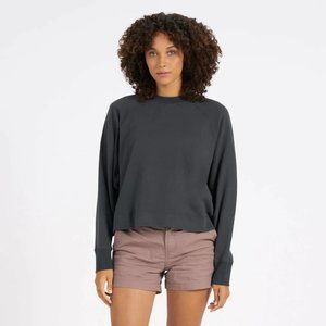 Like New Vuori Organic Cotton Oversized Sunnyside Crew in Charcoal